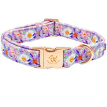 Purple Floral Print Collar