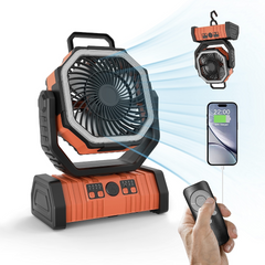 Camping Fan with LED & Power Bank