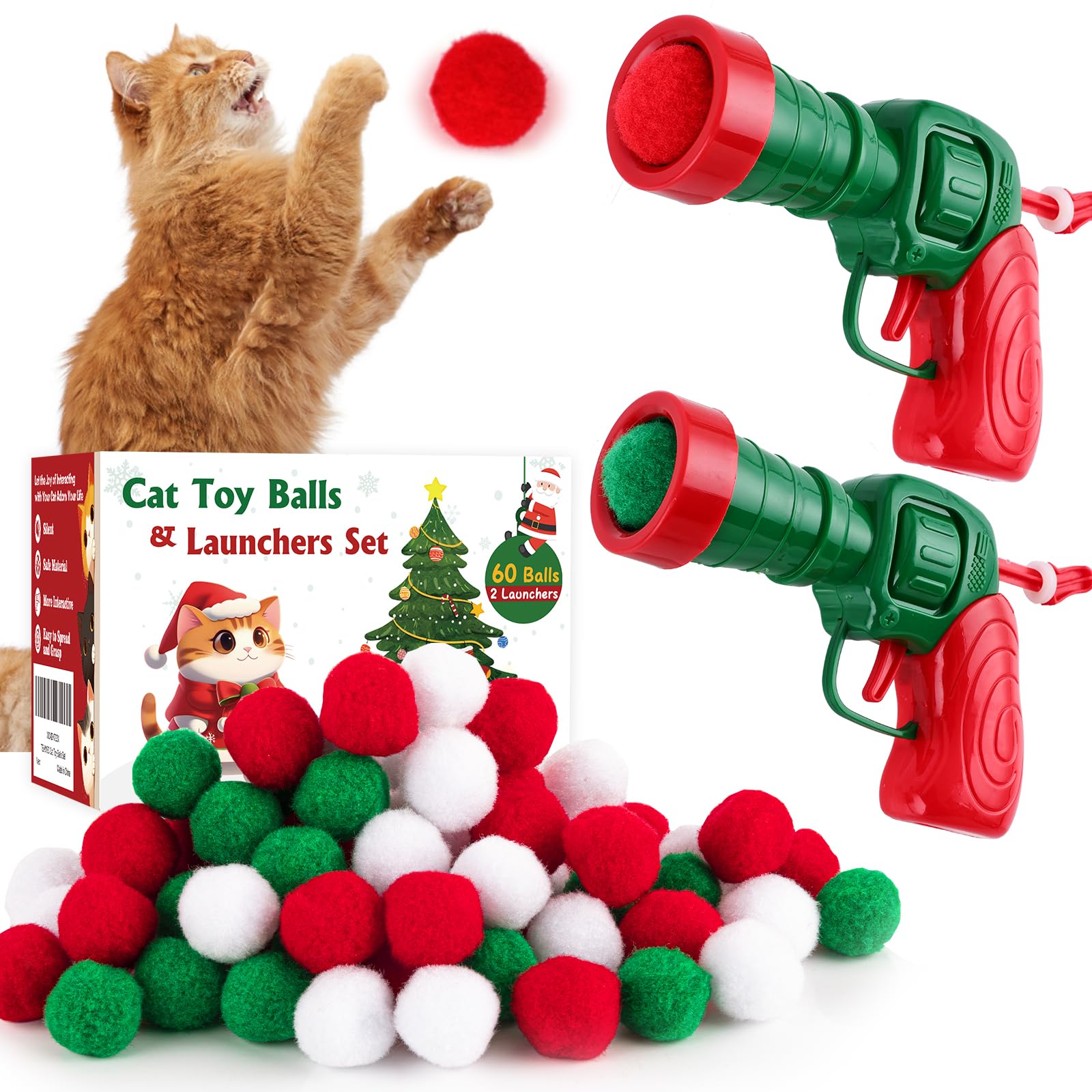 Dual Launcher Cat Ball Set