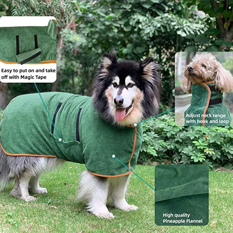 Pet Microfiber Bathrobe Towel