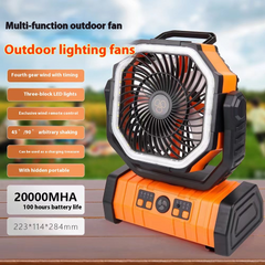 Camping Fan with LED & Power Bank