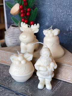 Handcrafted Santa Candle