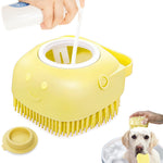Pet Bath Brush with Shampoo Dispenser
