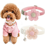 Suede Floral Bell Collar