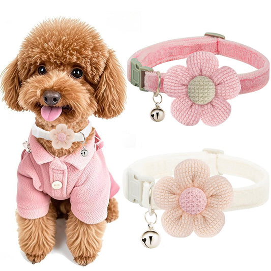 Suede Floral Bell Collar